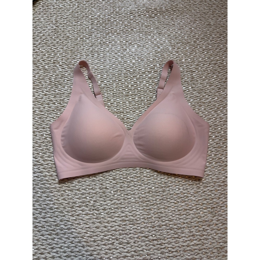 Shecurve Wireless Seamless Comfort Bra Blush Pink Size Large Adjustable Straps